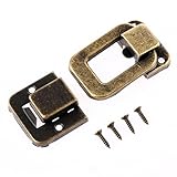 4個入り アンティーク ボックスバックル プルハンドル アンティークロック 装飾パーツ 金具 ネジに付き 48*32mm ブロンズ