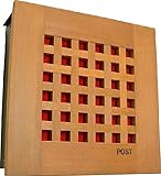 ポスト 郵便受け 埋め込みタイプ D-ポストAtype-1 R-201 埋込 ナチュラルブラウン /レッド 赤/左開き