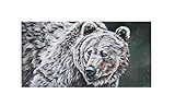 新しい装飾セラミックアートタイル、野生動物Grizzly、サイズ4 " x6 " W H、32189 by ACK