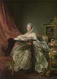 Oil painting ' franois-hubert Drouais – Madame de Pompadour at her Tambourフレーム、1763 – 4 '印刷on Perfec