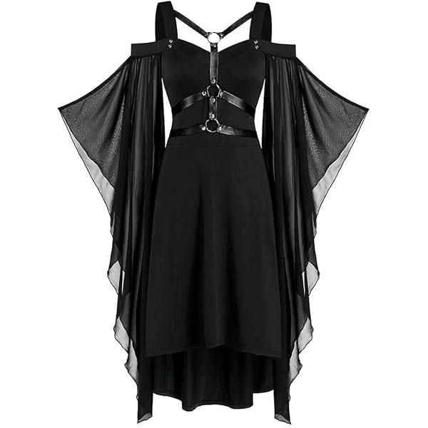 Amazon.co.jp: Momo ゴスロリ V系 ボディハーネス 長袖 ミモレ丈