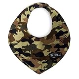 赤ちゃんにやさしい安心スタイ・ビブ・よだれかけ（三角・日本製）　コットン100％　吸水　吸湿　お出かけ　スタイ　三角タイプ　どうぶつたちのかくれんぼ（モスグリーン）　B0203700　日本製