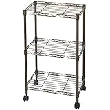 ドウシシャ(Doshisha) ルミナス メタルラック カラーラック ブラウン 3段 ポール径19mm 幅45.5×奥行29.5×高さ76cm LCR45-3BR