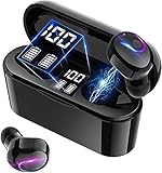 【最新Bluetooth5.0技術】 Bluetooth イヤホン ワイヤレスイヤホン 両耳 左右分離型 最大40時間音楽再生 瞬時接続 マ