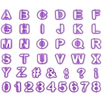 Amazon | クッキー型 アルファベット 数字 記号 40個 クッキーカッター