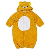 カバーオール リラックマ・コリラックマ フード付き フリースタイプ 変身ドレスオール Rilakkuma Korilakkuma rkm-fleece-ds 50-70cm リラックマ