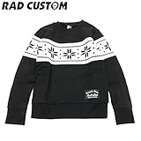 RAD CUSTOM(ラッドカスタム) 「ノルディック柄」長袖トレーナー・ブラック 【1603】 【C】 120 ブラック(04)