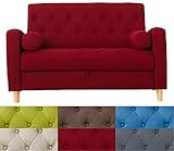 エムール 収納付 2人掛けソファ 「イラレル」 幅123cm レッド