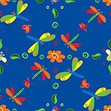Kid Carpet FE761-26Y Dragonflies Nylon Area Rug 6' x 6' Multicolored [並行輸入品]