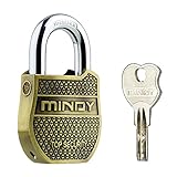 Mindy Heavy Duty Padlock withキーファッションLookセキュリティロック、a8 L ブロンズ A8-60