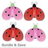 てんとう虫デコレーションShimmerナイロンHangingメッシュLadybugs 4ピースセット装飾赤ちゃん保育園寝室女の子部屋天井壁装飾誕生日パーティーベビーシャワーバスルーム子供Childre
