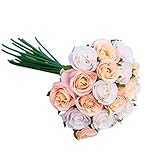 人工フェイク花&バルク、20pcs人工装飾花安いHand Holding DIY人工ローズ芽ヘッドホームガーデンパーティーウェディングデコレーションby AOLVO イエロー 702577920981
