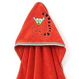 Breganwood Organics Baby & Toddler Hooded Towel, Happy Lemur Rainforest Collection by Breganwood Org