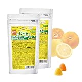 UHA味覚糖［公式］ 発達中のお子様をかしこくサポート まとめ買い グミサプリKIDS（キッズ） DHA・EPA 20日分 1袋あたり100粒 1日5粒 みかん味&レモン味アソート 2袋セット（2歳ごろ～）