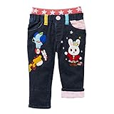 ミキハウス(mikihouse) プッチー＆うさこ サーカス団豪華モチーフストレッチデニムパンツ(13-3212-970) 120cm ピンク（08）