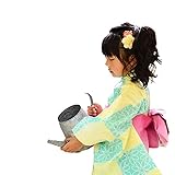 [ KIMONOMACHI ] 子供 浴衣セット「グリーン×イエロー」 150cm