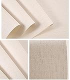 Ayzr 普通のリネンのテクスチャの壁紙壁紙ホテルレストランオフィス、白