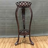 ZYN フラワーラックヨーロッパの鉄工マルチ屋内フロアバルコニーフラワーポットプラントスタンド (色 : Retro copper, サイズ さいず : L40CM*H81CM)
