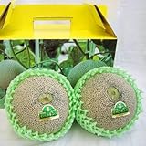 イバラキング　メロン　大玉　２玉化粧箱　青肉　茨城県産のブランドメロン　甘くて美味しいメロン　大サイズ