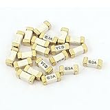 uxcell　SMDヒューズ　メタル　セラミック　6125ヒューズ　3A 250V　20個入り