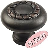 Cosmas ® 4113orb Oil Rubbed Bronzeロープ/スクロールキャビネットハードウェアノブ – 1 – 3 / 16 "インチ直径 – 10パック