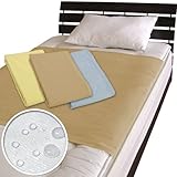 メーカー直販 タオル地 防水シーツ（おねしょ・介護用シーツ） 100×70cm（ゴムなし） (ブラウン)