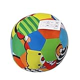 【ノーブランド品】カラフル　ぬいぐるみ　ソフト赤ちゃん　ガラガラ　サッカーボール　幼児　早期教育　ギフト