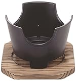 パール金属 ストロングマーブル 懐石 丸型 コンロ 12cm 木台付 H-5370