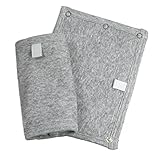 プラチナムベイビー★日本製♪よだれパッド★ストラップホルダー付き (グレー)