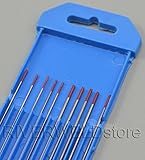 1.0mm x 150mm &1.6mm x 150mm TIG電極棒 タングステン WT20 2％トリア入 10本