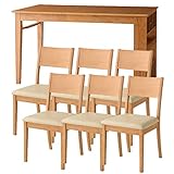 Shelf ダイニング7点セット(エクステンションテーブル+チェア6脚)ハニーナチュラル 【AC059706】