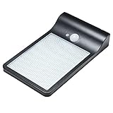 イーサプライ LEDセンサーライト ソーラー 人感 防犯 LED 36灯 EYS-SOLLED04BK