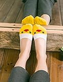 Generic 5ペアのドレスms. Cartoon Cute Little Yellow DuckレディースガールズLadyノンスリップシリコンInvisibleソックス浅い口Invisibleソッ