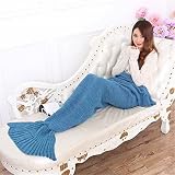 Casofu? Warm and Soft Mermaid Tail Blanket 7 diffenrent Colors Mermaid Blanket for Kids and Adult, F