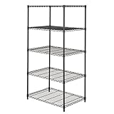メタルラック オフィス収納 大型サイズ オフィスストレージシリーズ 5段 幅91.5×奥行61×高さ174cm ポール径25mm OSR9018-5D ブラック