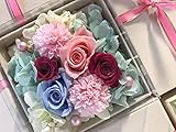 プリザーブドフラワー 母の日 父の日 枯れない 花 フラワー ギフト ボックスフラワー アレンジメント 薔薇 卒業 入学 出産 お祝い プレゼント に最適 ギフト カラーバリエーション 豊富 リボン付