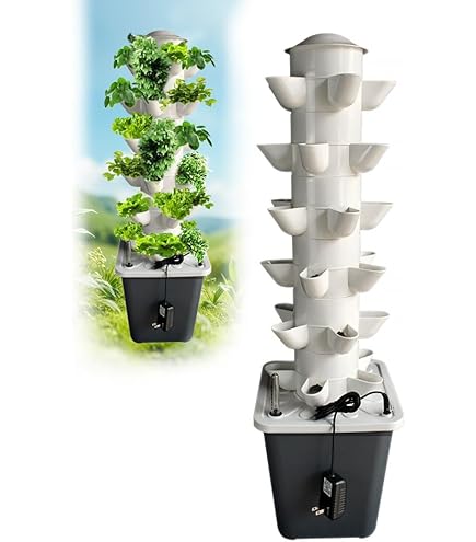 Amazon｜45植物垂直水耕栽培タワー、水耕栽培システム、垂直