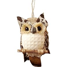 Amazon Co Jp Highawkふくろう 動物 マスコット 飾り オブジェ かわいい ぶら下げ 梟 玄関 庭 フクロウ インテリア 装飾 わら 草 手作り スタイルe 13 5cm Diy 工具 ガーデン