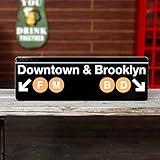NEW YORK サブウェイサイン（S） 「Downtown & Brooklyn -FMBD」 SW-6-S ／ニューヨークの地下鉄看板／ストリートサイン／アメリカン雑貨／