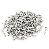 uxcell　フィリップス　セルフタッピングねじ　ファスナー　2.9mm x 19mm　フラットヘッド　150個入り