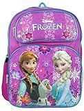 Disney Frozen 16" Large Backpack with Anna, Olaf and Elsa on Main Pocket [並行輸入品]