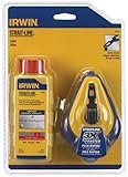 IRWIN Tools STRAIT-LINE 64495 Speed-Line Refillable High-Speed Chalk Line Reel with 4-ounce Chalk, 1