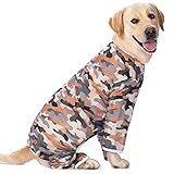 KUVEELA PET 犬服 犬 犬の服 服 夏 春 夏服 ドッグウェア Tシャツ お出掛け お散歩 日焼き防ぐ 脱毛保護 通気性 おしゃれ 大型犬 中型犬（（長袖）グリーン XL）