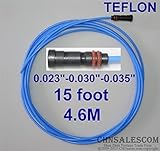 CHNsalescom TwecoリンカーンPTFEライナー15フィートMIG溶接ガンワイヤーサイズ0.023 "-0.030" -0.035 "