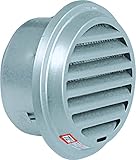 ワールド SUS304ステンレス 丸型ガラリ 内羽根型φ100mm アミ付(10メッシュ) MG(メタリックグレー) WRGI-100MG