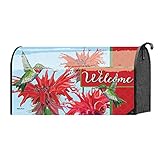 Welcome Tiny Wondersハチドリand Bee Balm 22 x 18標準サイズメールボックスカバー