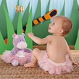 Baby Aspen Plush Hippo Gift Set, Lady Lulu and Baby's Tutu, Purple/Pink