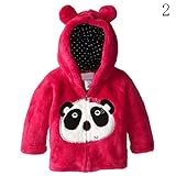 Nice Days（ナイス　ディズ）　 子供服 秋冬 アウター 中綿 ジャケット 男の子 女の子 可愛い 動物 コート ジャケット 綿服 アウターウェア 防寒 保温 通園 通学用 (120, パンダ)