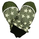 手袋 ベビー 男の子 ミトン 防寒 手袋 スノーグローブ 雪遊び 防寒手袋 星柄 グリーン TSS(1-2才)