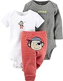 カーターズ Carter's ボディスーツ & パンツ 便利な3点セット 綿100% 3-Piece Bodysuit & Pants Set 3M (55-61cm)